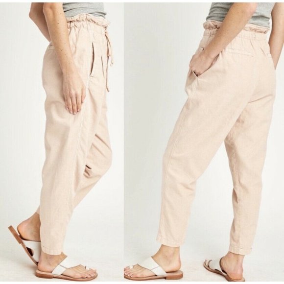 NEW Free People Margate Pleated Trousers Paper Bag - Picture 5 of 12